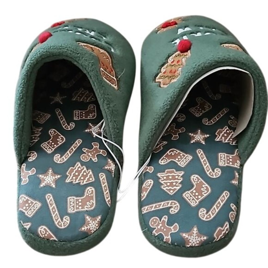 Cookie Crew Holiday Slippers Size 8-9 Men's New Gingerbread Man Holiday — image 4 of 8
